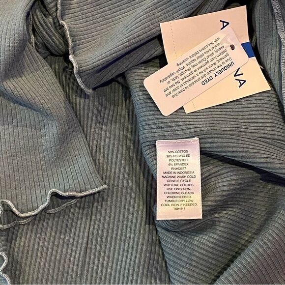 Arizona Mint Green Aqua Long Sleeve Cropped NEW 90s Y2K T-shirt Top XXL - Picture 7 of 8